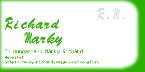 richard marky business card
